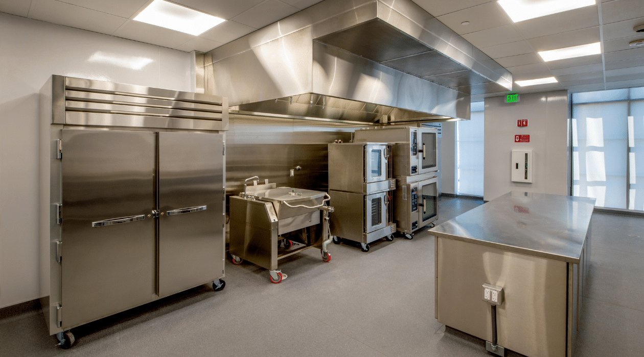 Commercial Refrigerator and kitchen of a business